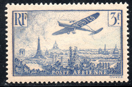 910.FRANCE,1936 AIRPLANE OVER PARIS 3 FR. # 12. VERY FINE AND VERY FRESH - Sonstige & Ohne Zuordnung