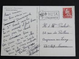 LETTRE DANEMARK DENMARK DANMARK AVEC YT 465 ROI FREDERIC IX - FLAMME ABEILLE BEE - COPENHAGEN NYHAVN MED BADFART - Storia Postale