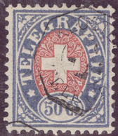 Heimat GR Klosters Auf Telegraphen-Marke 50 Rp. Zu#16 - Telegraafzegels