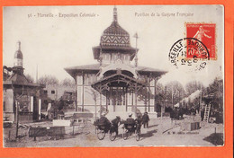 VaV017 ⭐ MARSEILLE Exposition Coloniale 1906 Pavillon GUYANNE FRANCAISE-Marius BOUTET -Carte Officielle H-W 36 BAUDOUIN - Exposiciones Coloniales 1906 - 1922