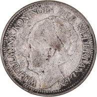 Monnaie, Pays-Bas, Wilhelmina I, 25 Cents, 1928, Utrecht, TB, Argent, KM:164 - 25 Centavos