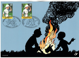 2001. Congo. Tintin Au Congo. 3048HK - Souvenir Cards