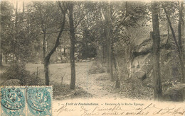 77 - FORET DE FONTAINEBLEAU - DESCENTE DE LA ROCHE EPONGE - Fontainebleau
