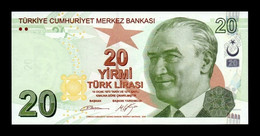 Turquía Turkey 20 Liras L. 1970 / 2009 (2012) Pick 224b Serie B SC UNC - Turquie