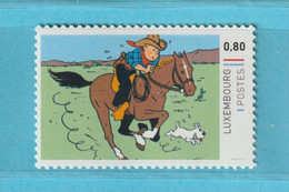 TINTIN - KUIFJE IN AMERICA - PAARD - HORSE - KL48- LUXEMBOURG STAMP ** MNH - Cómics