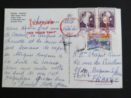 LETTRE TURQUIE TURKEY TURKIYE AVEC YT 2653 ATATURK ET 2672 CABLE FIBRE OPTIQUE SOUS MARIN EMOS-1 - EMA SÜMERBANK - BURSA - Storia Postale