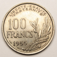 RARE En SPL ! 100 Francs Cochet, Ruban Large, 1955, Cupro-nickel - IV° République - 100 Francs