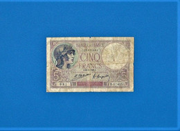 Bille Violet De 5 Francs 23/1/ 1925 -rare - Autres - Europe