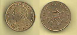 Guatemala 1 Un Centavo 1973 Bartolome De Las Casas Brass Coin - Guatemala