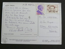 LETTRE TURQUIE TURKEY TURKIYE AVEC YT 2779 ATATURK ET 2746 OHRAN VELI KANIK POETE - GÖCEK - Storia Postale