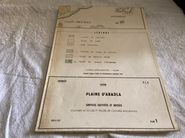 Plan Topographique PLAINE D'ABADLA  1956  Esquisse Établi D’après Les Photographies Aériennes - Arbeitsbeschaffung