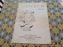 GIORNALE LICEUM- MAZARA DEL VALLO- NUMERO UNICO- 1968-69 LICEO SCIENTIFICO G.G.ADRIA - Eerste Uitgaves