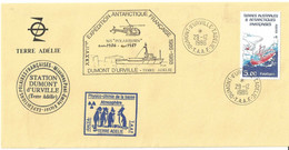 YT 121 Polarbjorn - Expédition Antarctique Française - Dumont Durville - Terre Adélie - 29/12/1986 - Lettres & Documents