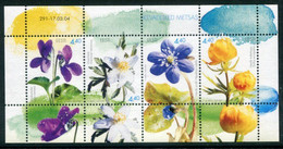 ESTONIA 2004 Spring Flowers Block  MNH / **.  Michel Block 21 - Estonia