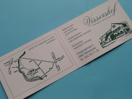 VISSERSHOF Taverne-Restaurant MARIEKERKE Omgangstraat 3 ( Zie Foto's ) België ! - Visitekaartjes