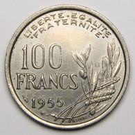 100 Francs Cochet, Ruban étroit, 1955 B (Beaumont-le-Roger), Cupro-nickel - IV° République - 100 Francs