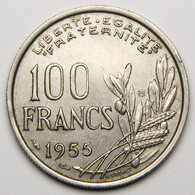 100 Francs Cochet, Ruban Large, 1955 B (Beaumont-le-Roger), Cupro-nickel - IV° République - 100 Francs