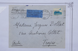 AW19 NORGE  BELLE  LETTRE   1933  PAR AVION OSLO POUR TROYES  CHAMPAGNE  FRANCE  ++++AFFRANC. PLAISANT - Cartas & Documentos