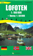 Norvège (Norge) Carte Routière Et GPS Plastifiée Des Iles Lofoten (au 1:100 000e) + Vaeroy (au 1:50 000e) ProjektNord - Roadmaps