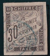 Réunion - Colonies Générales Taxe N°9 - Oblitéré St Denis En Bleu - TB - Timbres-taxe