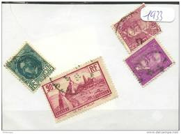 France  Années Completes (o) 1933 (4 Timbres) - ....-1939
