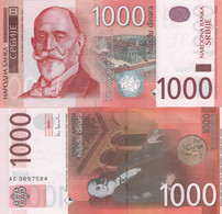 SERBIA 1.000 Dinara 2003 UNC P-44 Signature Kori Udovicki  (Prefix AA) RRR - Servië