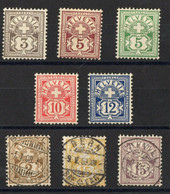 SUISSE: SERIE COMPLETE DE 8 TIMBRES NEUF*/OBLITERES N°63/70 - Neufs