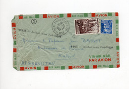 !!! LETTRE RESCAPEE DE L'ACCIDENT DU VOL PARIS - SAIGON DU 1/9/1953, ACCIDENT DU MONT CEMET (BARCELONNETTE). RR - Cartas Accidentadas