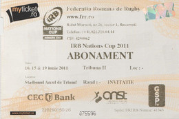 Abonament Rugby - IRB Nations Cup 2011 / Bucuresti - Rugby