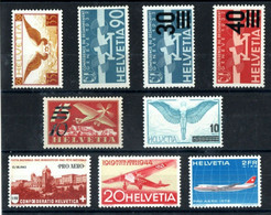 SUISSE: SERIE DE 9 TIMBRES P.A. NEUF** - Neufs