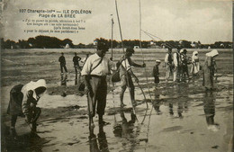 Ile D'oléron * La Plage De La Brée * Pêche à Pied Pêcheurs - Ile D'Oléron