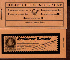 Markenheftchen Bund Postfr. MH 04 Y II Theodor Heuss MNH ** Neuf (9)  Randstreifen Grau - 1951-1970