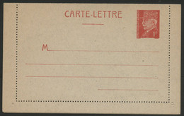 1941 CARTE LETTRE N° PET C1 COTE 45 € Pétain 1 Fr. Carte Neuve. TB - Cartes-lettres