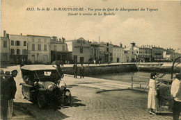 Ile De Ré * St Martin De Ré * Vue Prise Du Quai De Débarquement Des Vapeurs De La Rochelle * Automobile Voiture Ancienne - Saint-Martin-de-Ré
