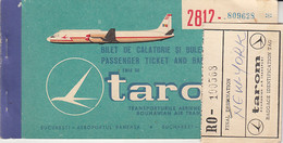 TRANSPORTATION TICKET, PLANE, BUCHAREST- NEW YORK, 6 PAGES, 1960, ROMANIA - Wereld