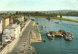 NEUWIED 1970 " Blick Auf Gasthof Deichkrone + Rheinbrücke Und Hafen " - Neuwied