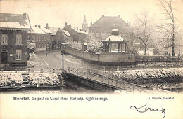 Herstal - Le Pont Du Canal Et Rue Marexhe. Effet De Neige (A. Breuls Précurseur) - Herstal