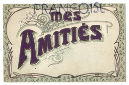 Carte Art Nouveau. "Mes Amitiés" - Other