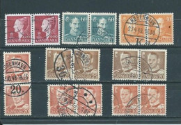 Danemark  Lot De Timbres Par Paire Oblitérés - Sammlungen