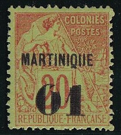 Martinique N°3 - Variété "0" Cassé - Neuf * Avec Charnière - TB - Ungebraucht