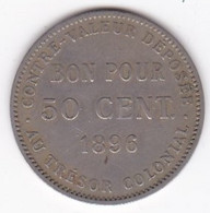 Ile De La Réunion, Bon Pour 50 CENTIMES 1896 . Cupro Nickel, Lec# 41 - Reunion