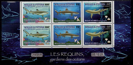 Wallis Et Futuna 2021 - Faune Marine, Requins Gardiens De L'océan - Bloc De 6 Coin Daté Neuf // Mnh - Ongebruikt