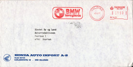 Denmark Cover With Meter Cancel Kolding 2-8-1977 (BMW Køreglæde) Honda Autoimport - Storia Postale