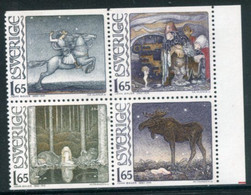 SWEDEN 1982 John Bauer Birth Centenary MNH / **.  Michel 1178-81 - Unused Stamps
