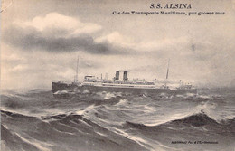 CPA SS Alsina - Cie Des Transports Maritimes Par Grosse Mer - Autres & Non Classés