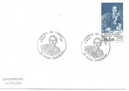 France Enveloppe  Cachet à Date Journée Du Timbre  (Doubs) Vieux Charmont -1984 (Diderot Timbre) - Sellado Mecánica (Otros)