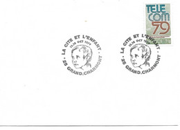 France Enveloppe  Cachet à Date La Cité Et L'enfant (Doubs) Grand Charmont -1979 - Mechanical Postmarks (Other)