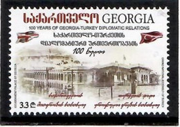 Georgia 2022 . 100 Years Of Diplomatic Relations Between Georgia And The Republic Of Turkey (flags). 1v:3.30 - Georgië