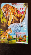 Polynesia 2022 Polynesie China Chinese Year TIGER Water Tigre Astrology 1v MAXI CARD - Ungebraucht