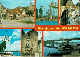 REMICH-MULTIVUES-PRESSE A FRUITS-PISCINE-PORTE SAINT NICOLAS-BATEAUX- - Remich